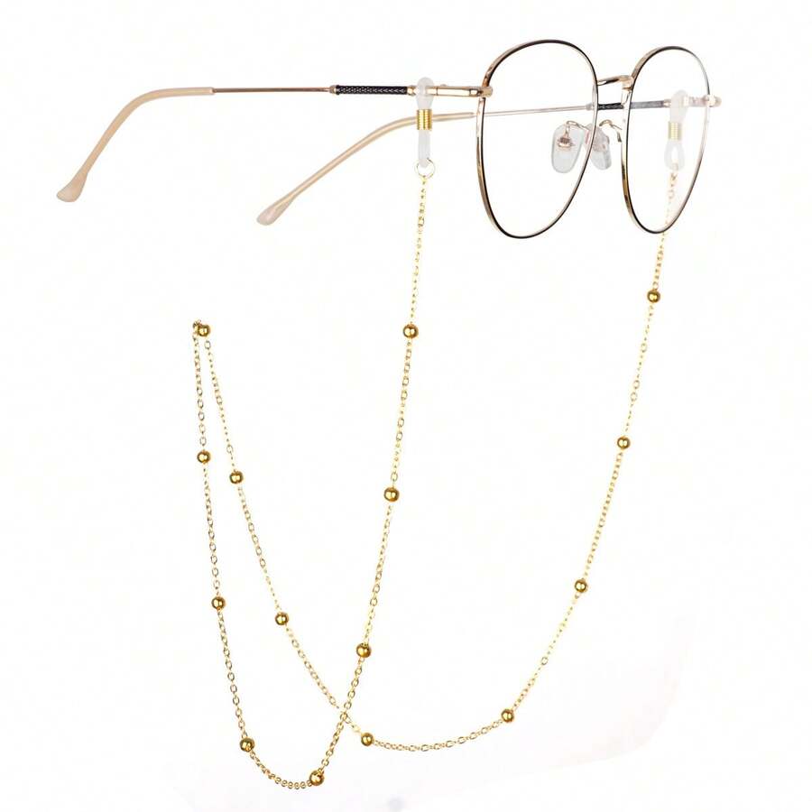 Beaded Glasses Chain Hanging Chain Glasses Accessories Glasses Chain Neck Hanging Glasses Chain Sunglasses Chain Rope Hanging Rope - Rose Gold - View 1