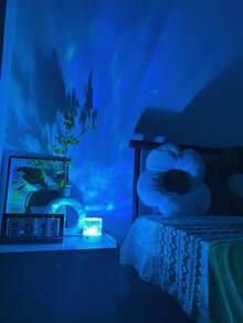 1pc Water Wave Projector Lamp, Touch/Remote Control, 16 Color Galaxy Ceiling Projector Light, Adult Mood Ambiance Lamp, Bedroom Living Room Party Gift, Bedroom Decor, Modern Lighting, Ambient Lighting - Multicolor - View 3