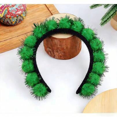 Saint Patrick's Festival Hair Accessories, Green Sparkly Headband, Holiday Headband, Party Dance Accessories, Everyday Decorative Headband