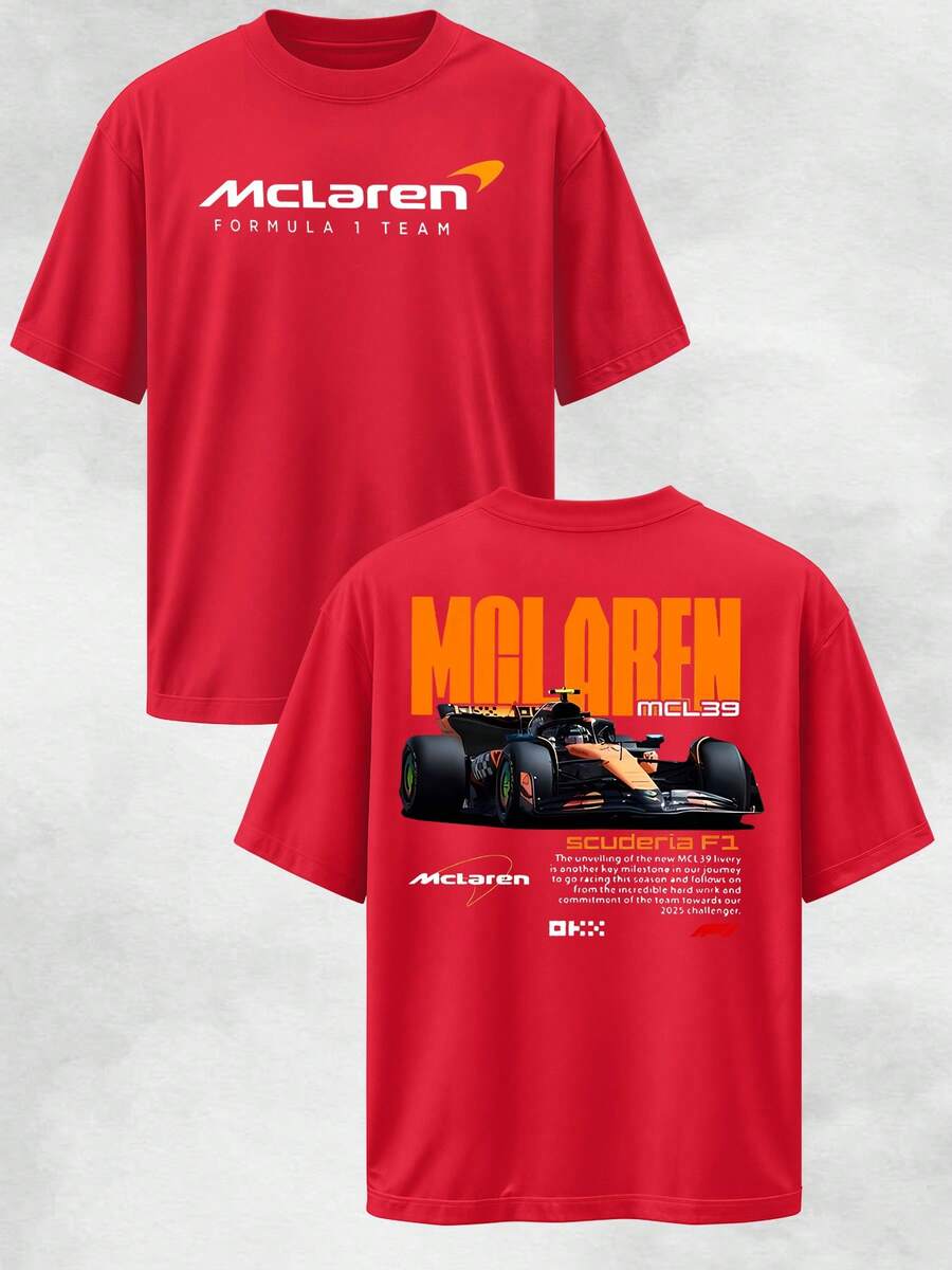 Men's Motul Nap N Race Repeat Graphic T-Shirt - Please Do Not Disturb Watching F1 - 100% Cotton Racing Fan Tee, Perfect Father's Day Gift - 紅色 - 查看 1
