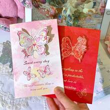 10pcs 3D Butterfly Greeting Card - High-Value Retro Foldable Blessing Card With Envelope, Ideal Gift For Best Friends And Lovers - Multicolor - View 3