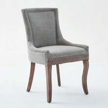 2 Dining Chairs, Polyurethane Seat, Rattan Backrest, Living Room Chair, Bedroom Chair - Grey - View 4