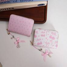 可爱卡通卡包，甜美迷你超薄小巧大容量多卡位防消磁卡套，学生适用 - 彩色 - 查看 5