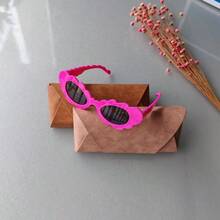 Óculos de menina moda 2026  Gatinho com flores fofas Varias Cores - rosa escuro - Visão 3