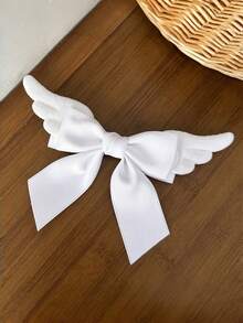 1个可爱毛绒蝴蝶结发夹，洛丽塔风格发饰，适合青少年，甜美柔软的女孩日常发夹 - 彩色 - 查看 6