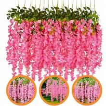 Set Of 6 And 12 Bouquets Of Peony And Wisteria, Suitable For Garden Wedding Party Decoration. - Rosa - View 7