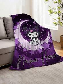 SANRIO 1件定制卡通图案毯，可定制个人姓名，印有可爱卡通图案，柔软舒适，可机洗，数码印花涤纶面料，适用于沙发、床、旅行、露营、客厅、办公室、座椅等场所——是馈赠亲朋好友的理想礼物。 - 彩色 - 查看 12