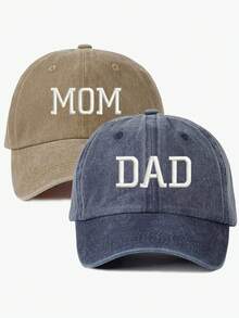 2pcs Embroidered Unisex Baseball Cap, Suitable For Fishing, Parties, Golf, Country Birthday, Vintage, Khaki + Coffee Color - Multicolor 1 - View 14