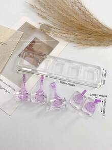 Nail Art Decoration Supplies - Transparent Nail Practice Stand, Acrylic Nail Polish Gel Practice Holder, Nail Art Photography Display Props, Nail Art Materials & Accessories For DIY, Salon, And Personal Use - Multicolor - View 15