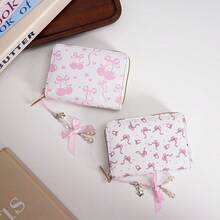 可爱卡通卡包，甜美迷你超薄小巧大容量多卡位防消磁卡套，学生适用 - 彩色 - 查看 4