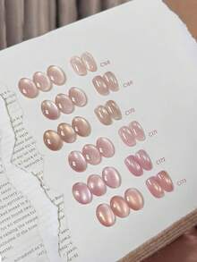 12毫升容量，2026春夏新款女士节日礼盒套装，闪耀爱意裸粉色、仙女金闪粉、彩虹猫眼、半透明金桃猫眼、玻璃珠水晶石猫眼凝胶指甲油。适合所有季节，美甲艺术，尽在美妆。 - 彩色 - 查看 6