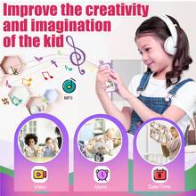 Gry edukacyjne, telefon dla dzieci z ekranem HD, kompatybilny z kartą 32 GB i odtwarzaczem audio, idealny na rodzinne spotkania, ciepła świąteczna niespodzianka dla dzieci w wieku 3-12 lat - Wielokolorowe - Zobacz 3