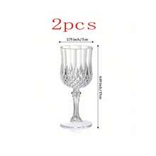 1/2/4/6/8pcs Reusable Transparent Stemmed Glasses, Suitable For Holidays, Weddings, Halloween, Christmas, Various Events, Parties, High-End Drinkware, Durable And Easy To Clean - Clear - View 14