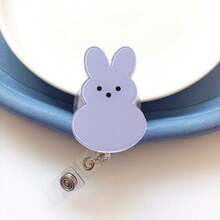 1个可爱兔子透明可伸缩夹式证件套 - 彩色 - 查看 12