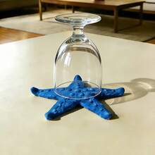 2 件装创意海星造型沥水架，独特个性化沥水垫，适用于各种杯子，充满度假海洋风情，3D 镂空纹理设计可快速沥干杯底残留水分，保持台面干爽清洁。 - 隨機顏色2pcs - 查看 6