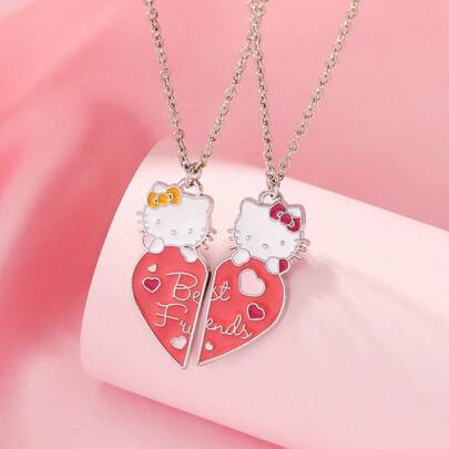 Sanrio Hello Kitty Cartoon Cute Necklace Decoration, Anime Collage Necklace, Holiday Party Gift