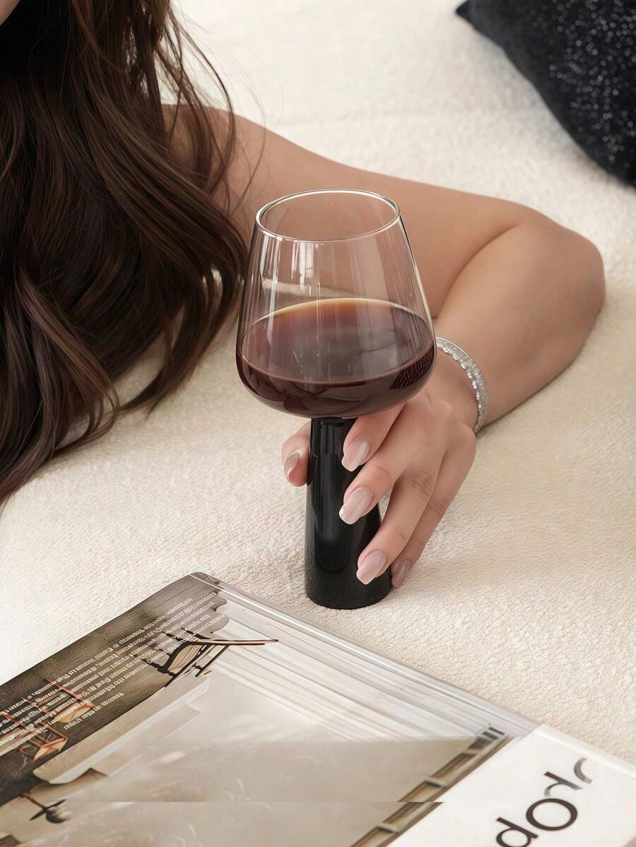 1 件复古黑色金属高脚杯、黑色柱状酒杯、威士忌醒酒器酒杯、浓缩咖啡杯、透明玻璃冰淇淋杯