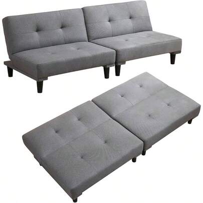 オーエスジェイ ソファー ソファーベッド ソファ ソファベッド 2人掛け ローソファ ローソファー ファブリック 2人掛け リクライニング ベッド ロータイプ ソファーベット グレー ファブリック