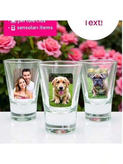 Personalized Floral Monogram Clear Glass Mug Custom Name Coffee Cup Elegant Bridesmaid Gift Wildflower Tea Cup Wedding Favor Gift For Her