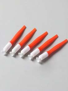 2/4pcs Multi-Functional Vacuum Nail Art Pen - Professional Nail Care Assistant, Easy To Paste And Apply Base Coat, Odorless, Orange & White Design, Precise Manicure, Accurate Nail Painting | Ergonomic Design | Durable Plastic Structure - Multicolor - View 9