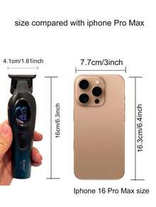 Kemei Nuevo recortador de cabello eléctrico para hombres con cuchilla en T, cortadora con cuchilla cerámica móvil de 0 mm sin espacio, uso profesional en salón o barbería, recortador de cabello para hombres, regalo de Año Nuevo, regalo de cumpleaños para hombres KM-1730 en color dorado y verde - Multicolor - Ver 3