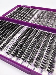 640 sợi mi giả đơn, mi giả hình lá phong uốn cong chữ D, mi giả hình mắt mèo uốn cong chữ D mới 9-16mm, mi giả dày hình lá phong mùa thu, bộ dụng cụ nối mi tự làm, tạo hiệu ứng trang điểm tự nhiên, siêu dày, thông minh, siêu mềm và nhẹ, mi giả đơn có thể tái sử dụng. - Nhiều màu - Xem 7