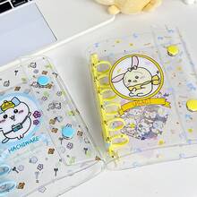 1pc Transparent Spiral Notebook, 3D Embossed Diamond Sticker Spiral Notebook, Sticker Book, KPOP Photo Card Storage Notebook, Double-Ring Soft Leather Transparent Spiral Notebook, Handmade DIY Diary, Photo Album, Sticker Book, Notebook, Scrapbook, Planner, School & Office Supplies - Multicolor - View 1