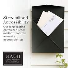 NACH Mailboxes For Outside Wall Mount 10 X 10 X 4 Inch Black Mailbox Waterproof Mailboxes For Outside -  Style Mail Box - Black - View 3