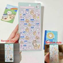 1张水晶儿童贴纸，多巴胺卡通动漫贴纸，小娃娃工艺装饰，教育奖励贴纸，新年礼物，情人节礼物，复活节礼物（款式随机） - 彩色 - 查看 9