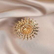 1pc Women's Fashionable Vintage Versatile Elegant Pearl Brooch, Minimalist Accessory - Gold - View 4