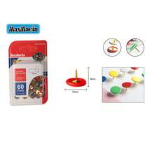 Clips de Papel Coloridos, 60 Unidades, 10Mm de Diámetro, 8Mm de Altura, Rojo, Amarillo, Verde, Metal, Fijación de Papel, Decoración de Oficina, Manualidades, Marcado Colorido. - Un conjunto - Ver 2