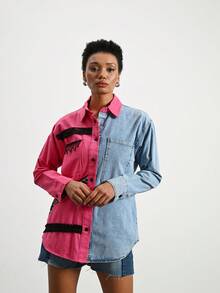 Accessory-Detail Shirt – Made In Turkey - Pink - View 5
