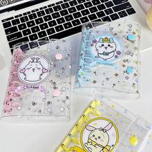 1pc Transparent Spiral Notebook, 3D Embossed Diamond Sticker Spiral Notebook, Sticker Book, KPOP Photo Card Storage Notebook, Double-Ring Soft Leather Transparent Spiral Notebook, Handmade DIY Diary, Photo Album, Sticker Book, Notebook, Scrapbook, Planner, School & Office Supplies - Multicolor - View 5