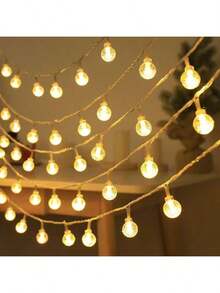 1个3/6/10米/20/40/80颗LED泡泡球灯，USB供电，适用于卧室、客厅、派对、婚礼、家居、节日派对用品、派对装饰、节日装饰 - USB氣泡圓球 - 查看 6