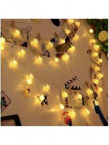 1个3/6/10米/20/40/80颗LED泡泡球灯，USB供电，适用于卧室、客厅、派对、婚礼、家居、节日派对用品、派对装饰、节日装饰 - USB氣泡圓球 - 查看 7