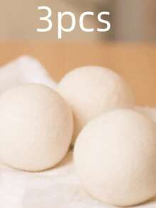 6/3pcs Natural Wool Dryer Balls - Natural Fabric Softener, Reusable, Reduces Wrinkles, Shortens Drying Time, Better Alternative To Plastic Balls And Liquid Softeners. Christmas Gift, Stocking Stuffer, Gift, Ramadan, Personalized Gift - Apricot - View 9