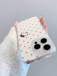 Sanrio 1个全新三丽鸥 Love U My Valentine Hello Kitty 爱心印花手机壳，适用于 17 Pro Max、16 Pro Max、15 Pro Max、14 Pro Max、13、12，时尚高端保护壳，男女通用，送给女朋友、家人、闺蜜的绝佳礼物 - 彩色 - 查看 3
