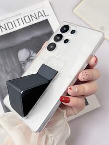 1pc Transparent TPU Shockproof Phone Case With Kickstand, Compatible With IPhone 15/15 Pro/15 Plus/15 Pro Max, 16/16 Pro/16 Plus/16 Pro Max, 17/17 Pro/17 Pro Max, Galaxy S23 Ultra/A14/A24, Android Phones Redmi Note 12 Pro, Pixel 8/8 Pro - Multicolor - View 1