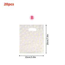 200个装平口礼品包装袋，高端加厚包装袋，小碎花图案手提袋，珠宝礼品袋，节日礼品袋，可重复使用平口手提袋，小礼品袋。适用于节日、珠宝、礼品、生日和婚礼礼品包装。 - 彩色 - 查看 9