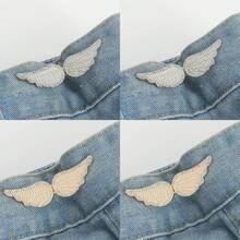 1 Pair/2 Pairs Waist Shaping Wing Buckle, With Detachable No-Drill No-Sew Buckle, Suitable For Jeans - Detachable Waist Belt Tightener - Multicolor - View 18