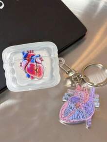 Heart-Shaped Anti-Fall Protective Case Compatible With Apple Wireless Earphones, Scratch-Resistant And Shockproof - Clear - View 4