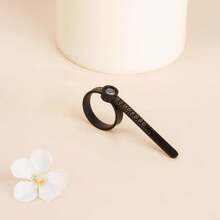 半件套简易戒指尺寸测量器，带放大镜 - 精准的手指测量工具，美国尺码 1-17，小巧便携，助您找到完美贴合的戒指 - 彩色 - 查看 5