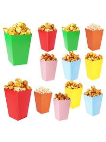 12个/6个/1个复活节糖果盒，马卡龙复活节包装盒，爆米花盒，6种颜色，11.5X7X5厘米，可装各种小物件，复活节兔子和彩蛋包装盒，适用于节日：复活节、生日、派对、婚礼、情人节 - 組合色 - 查看 12