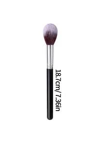 2pcs Professional Makeup Brushes Set, Soft Wooden Handle Blush Brush, Powder Brush, Highlighter Brush, Multi-Functional Portable Cosmetic Brushes - Black - View 8