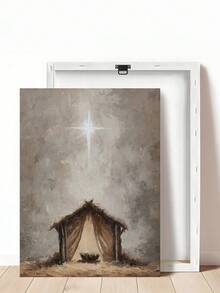 1 pieza Obra de arte de la Natividad vintage, arte de pesebre, impresión de la Natividad de Jesús, arte de estrella, el regalo ideal para amigos, regalo de fiesta, impresión de arte para dormitorio, decoración de sala de estar, decoración de oficina, decoración de cocina, obras de arte de pared, decoración de pared, decoración del hogar, decoración de habitación, arte de pared en lienzo, carteles, arte de pared con marco, marco opcional - Multicolor - Ver 20