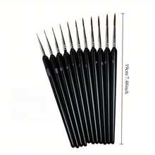 11支/套 专业超细丙烯水彩水粉绘图笔和勾线笔 - 彩色 - 查看 4