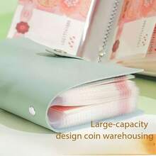 Ví đựng tiền PVC 100 ngăn, sổ tiết kiệm, vừa thẻ và tiền giấy kích thước 3.26"x6.3", thích hợp sử dụng tại nhà và khi đi du lịch. - Nhiều màu - Xem 3