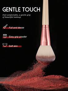 开斋节35件套化妆刷套装，包含25支柔软的化妆刷，例如散粉刷、腮红刷、修容刷、高光刷、粉底刷、鼻影刷、眼影刷、眉刷、唇刷和细节刷；另附3个液体化妆蛋、3片洁面棉片、2根发圈、1个腕带和1个刷子清洁碗。适合初学者、专业化妆师和美妆新手练习使用。 - 杏色 - 查看 2