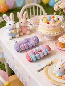 Personalized Name Custom Plush Caterpillar Pencil Case, Large Capacity Soft Fuzzy Stationery Bag, Cute Back To School Gift For Girls Kids Students. - Multicolor - View 4