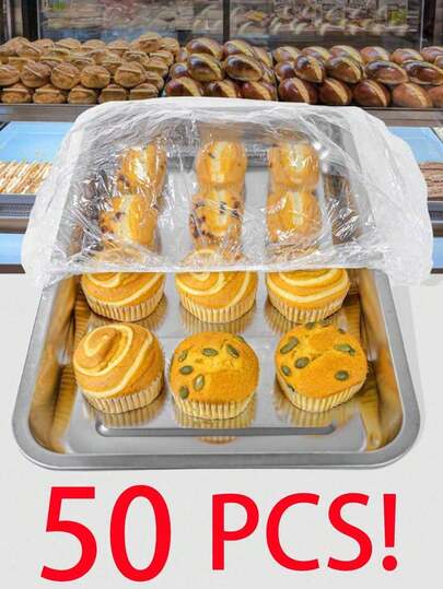 50/10 Piece Cake Tray Dust Cover (The Combined Length Of A And B Should Be Less Than 70 Centimeters / 27.6 Inches), Party Food Cover, Baking Cake Room Accessory, Kitchen Food Preservation Tool, Fruit, Vegetable And Bread Food Cover